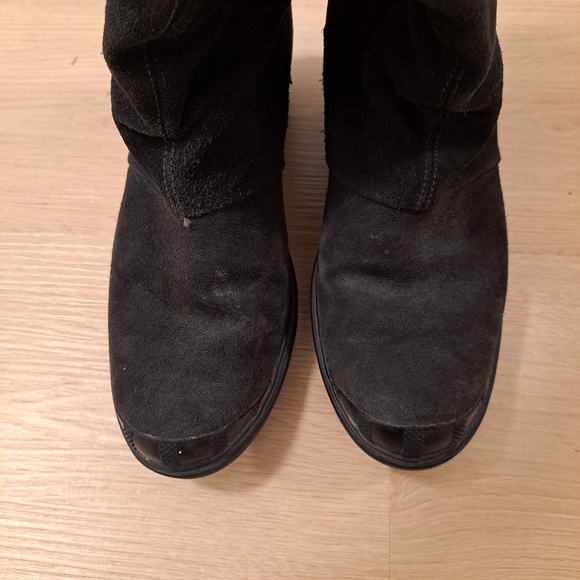 Sorel Black Seude Outdoor Warm Snow Winter Toronto Wedge Tall Boots Size 9 - Picture 5 of 7